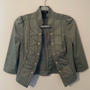 White House Black Market Olive Utility Jacket